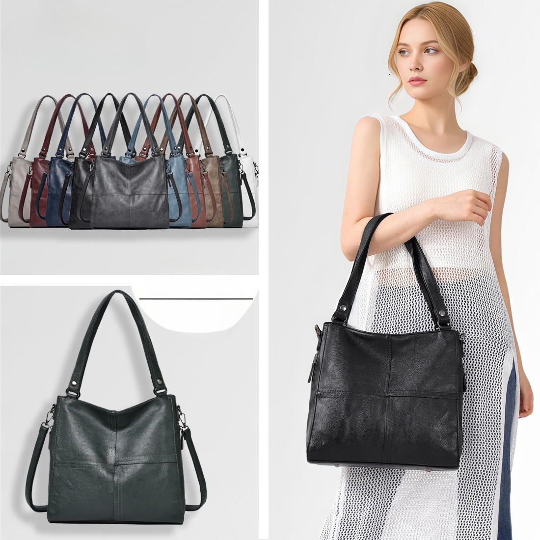 2025 Cross border Hot selling Retro Solid Color Crossbody Bag European and American Handbag Designer Bag Shoulder Bag Luxury Bag