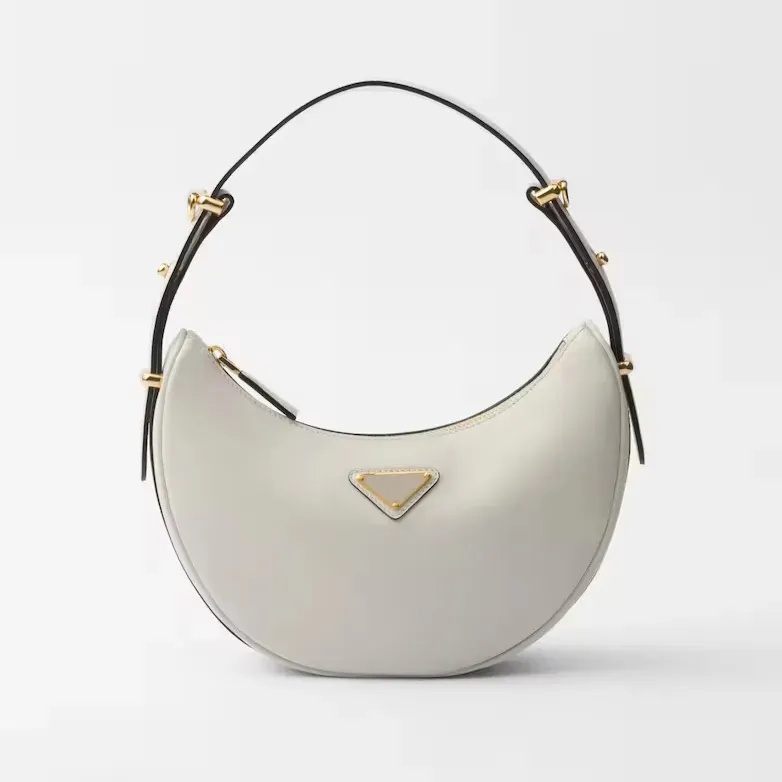 Designer Bag Black Luxury Bag Classic Geometric Shape Alphabet Decoration Half Moon Bag Women's Underarm Bag Fashion Shoulder Bag