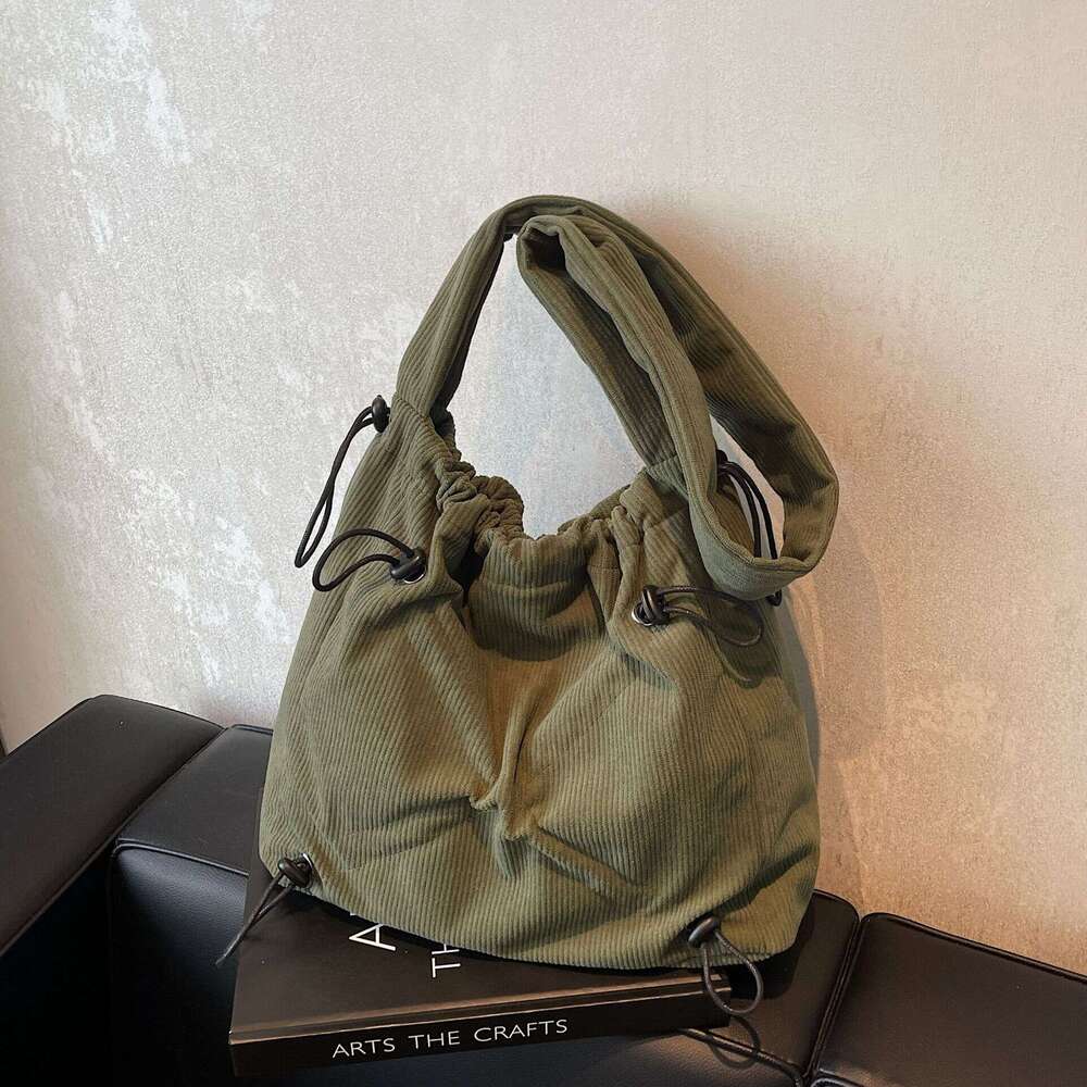 designer bag Luxury bag Fashion Casual Corduroy Large Capacity Single Shoulder Women's New Versatile Crossbody Bucket Underarm Tote Bag