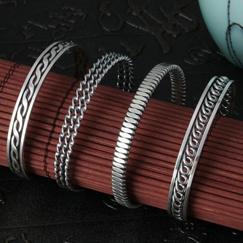 Original And Pure 925 Sterling Silver Hollow Woven High Quality Jewelry Man Bracelets Woman Accesories In B9 250930