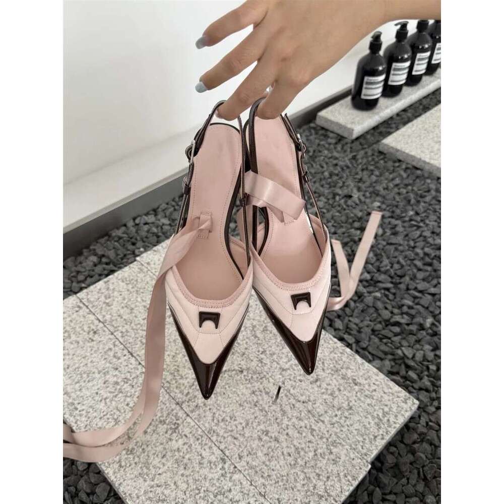 Niche Design Ballet Fairy Style Irregular Designer Shoe High heels 2025 New Pointed heelegant Cross Strap Sandals