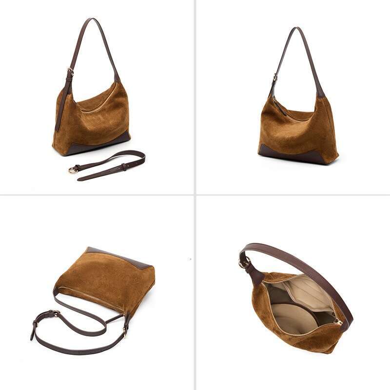 designer bag Luxury bag Hot-Selling Women's Matte Suede Dumpling Hobo Commuting Casual Handbag Design Sense Niche Crossbody Bag for Women