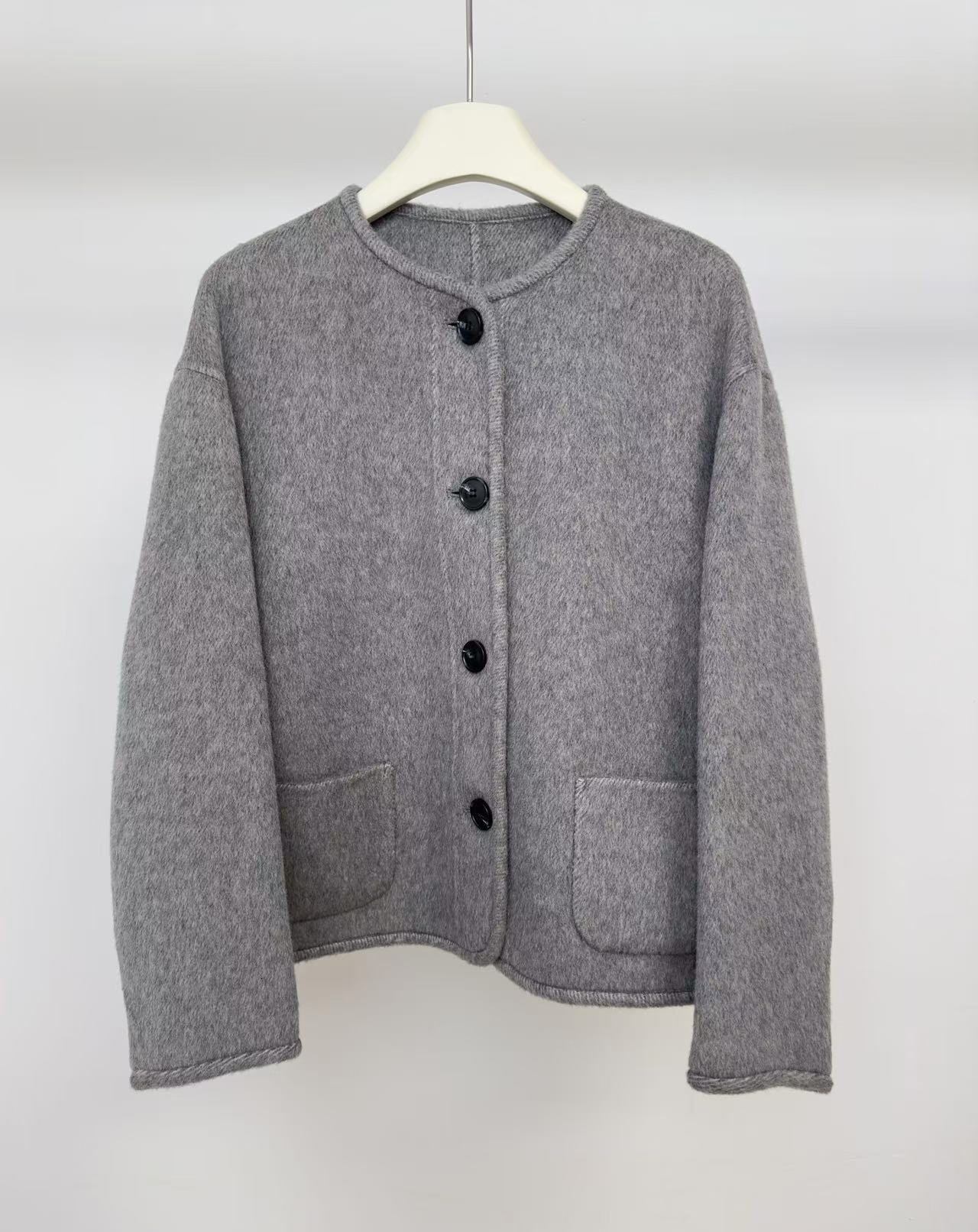 2025 Women's Winter Thick Yak Wool Light Fragrance Rough Wool Short Coat Fashion Lightweight Warm Designer Double sided Cashmere Short Coat