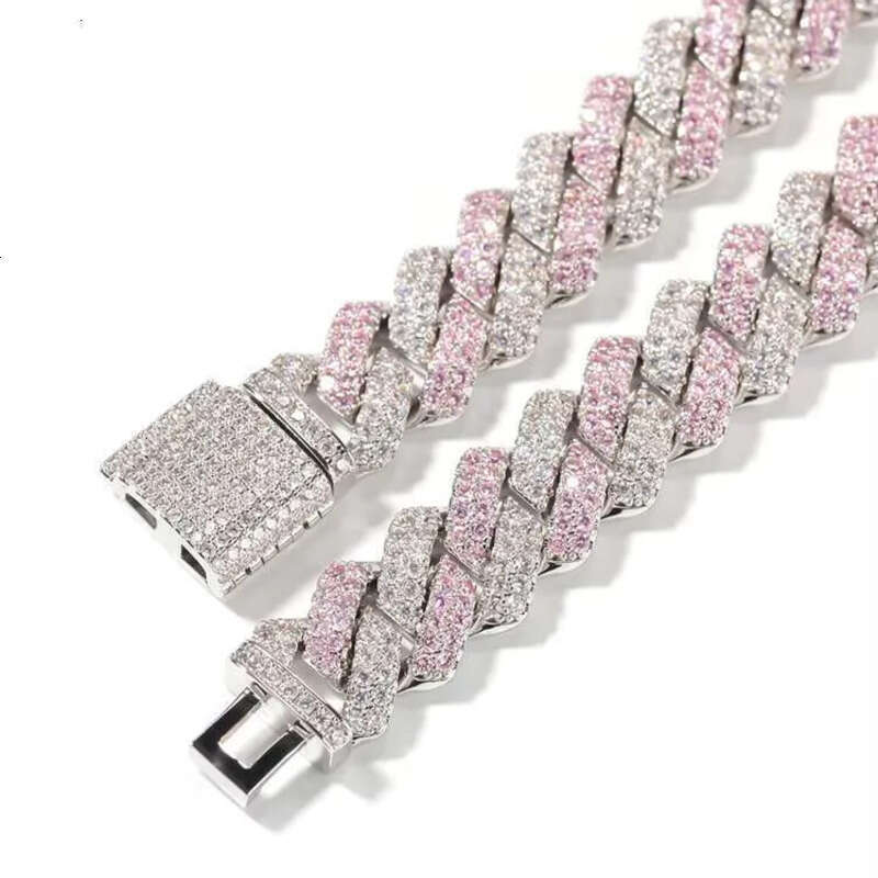 DHCollections Fashion Hip-Hop Cuban Bar Chain All-Match 13Mm Zircon-Inlaid Gold-Plated Necklace Bracelet Jewelry for Men