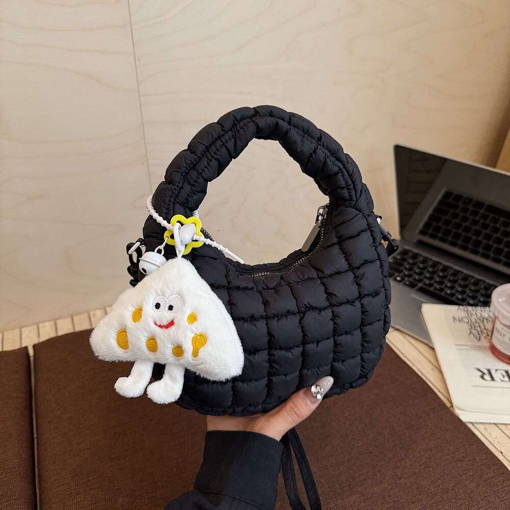 designer bag Luxury bag Fashion Trend Wrinkled Cloud for Women, Handheld Plaid Puff Bag, New Solid Color Single Shoulder Crossbody Bag