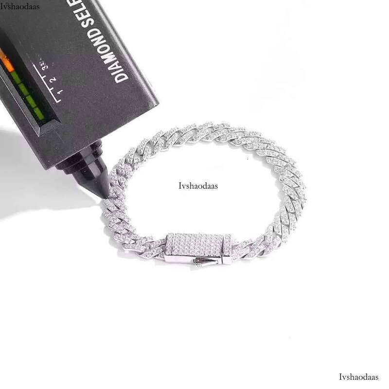 Miami Cuban Link High Quality Cubana Hop Jewelry 6 to 20mm Sterling Sier VVS Moissanite Iced Out Bracelet