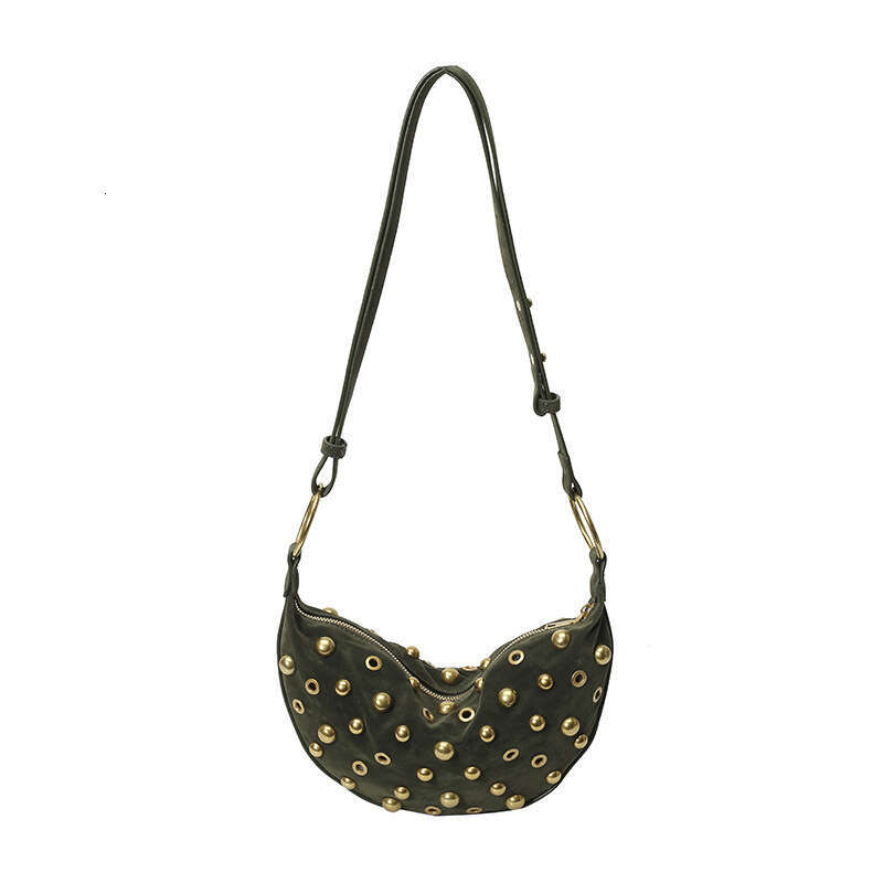 designer bag Luxury bag Eyelet Rivet Heavy Craft Women's Punk Style Fashion New Single Shoulder Underarm Crossbody Bag