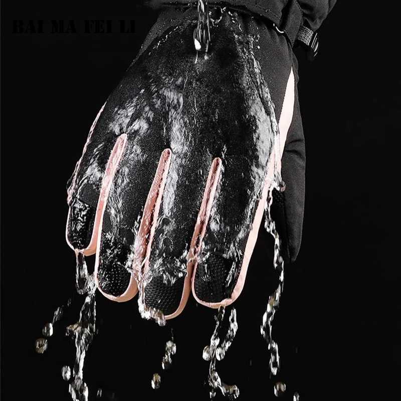 Women Winter Ski Gloves Waterproof Touchscreen Snowboard Gloves Windproof Warm Snow Gloves for Skiing Running and Cycling Z250925