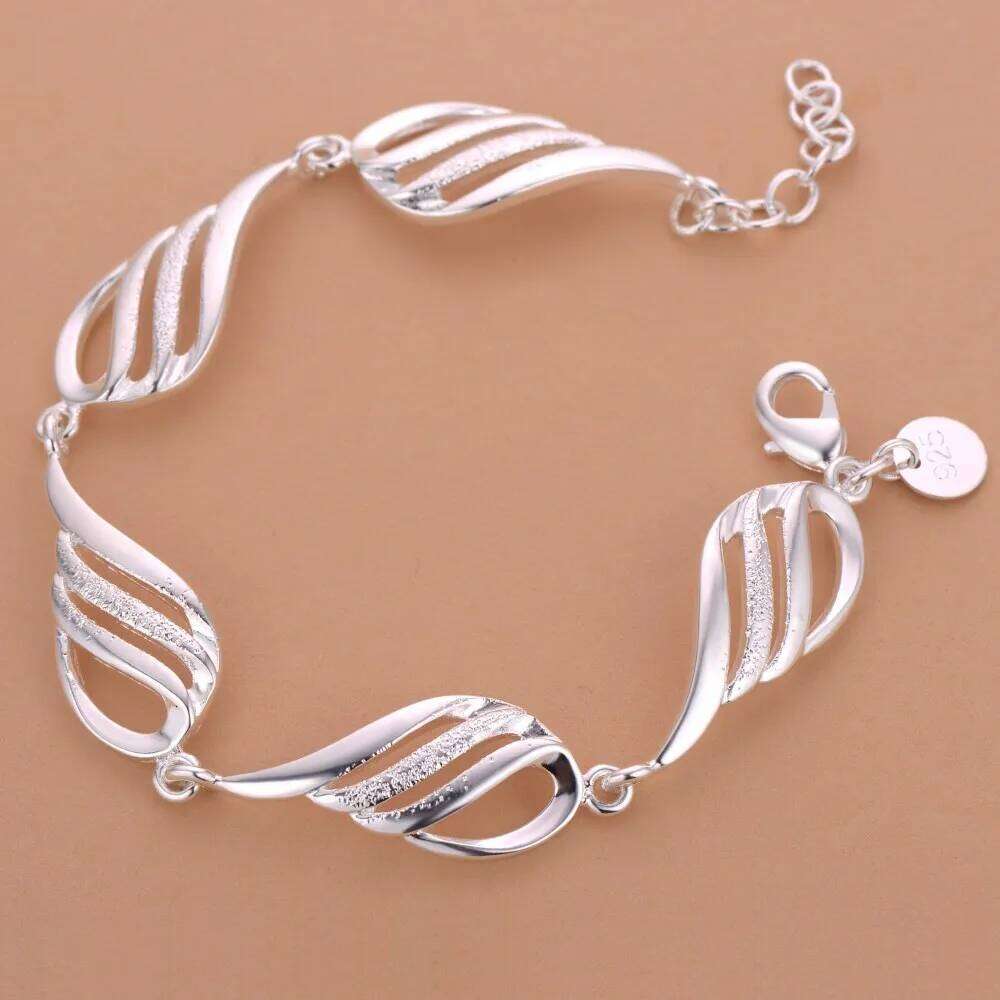 Sterling Sier Bracelet Heart High Quality Romance Chain For Woman Men Fashion Engagement Party Wedding Jewelry Gift