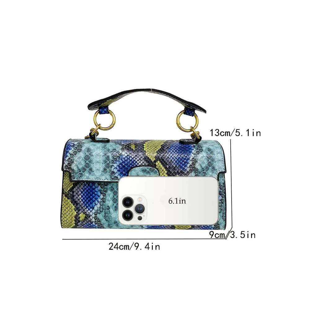 fashionable high-end texture light snake print niche design versatile handhold shoulder crossbody bag armpit loc