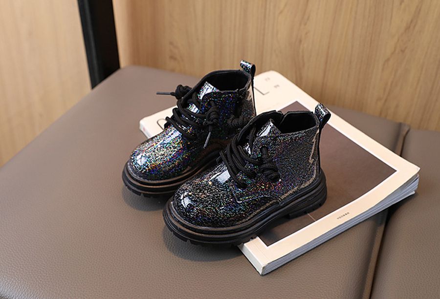 2025 Fashion Clean Glossy Children Snow Boots Platform Shoes Kids Girls Cool Street Style Short Boots for Boys Size US5.5C-US12.5C K0067