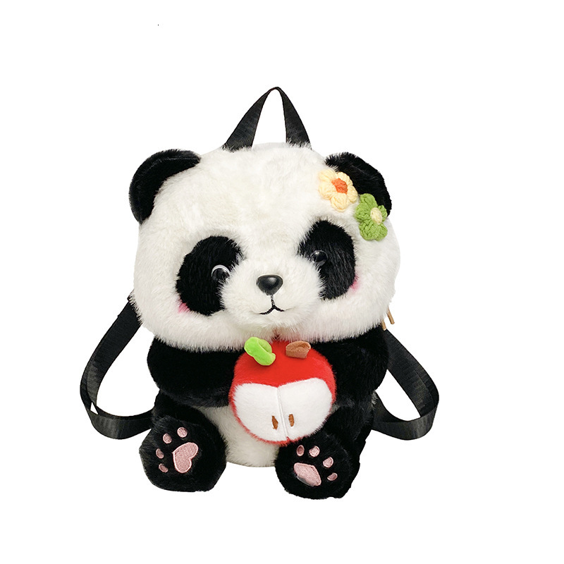 2025 New Cute Panda Backpack Designer Plush Bag Lightweight Travel Backpack