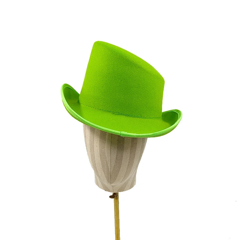 60cm Hat Classic Slanted Top hats for men solid black magician hat Personality gentleman sombrero British Curl Top Hat Party 250930