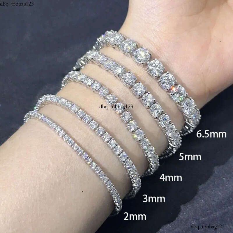 Pass Dia Test 2MM 3MM 4MM 5MM 6.5MM S Sier Women Men Necklace Moissanite Tennis Chain Wholesale Price