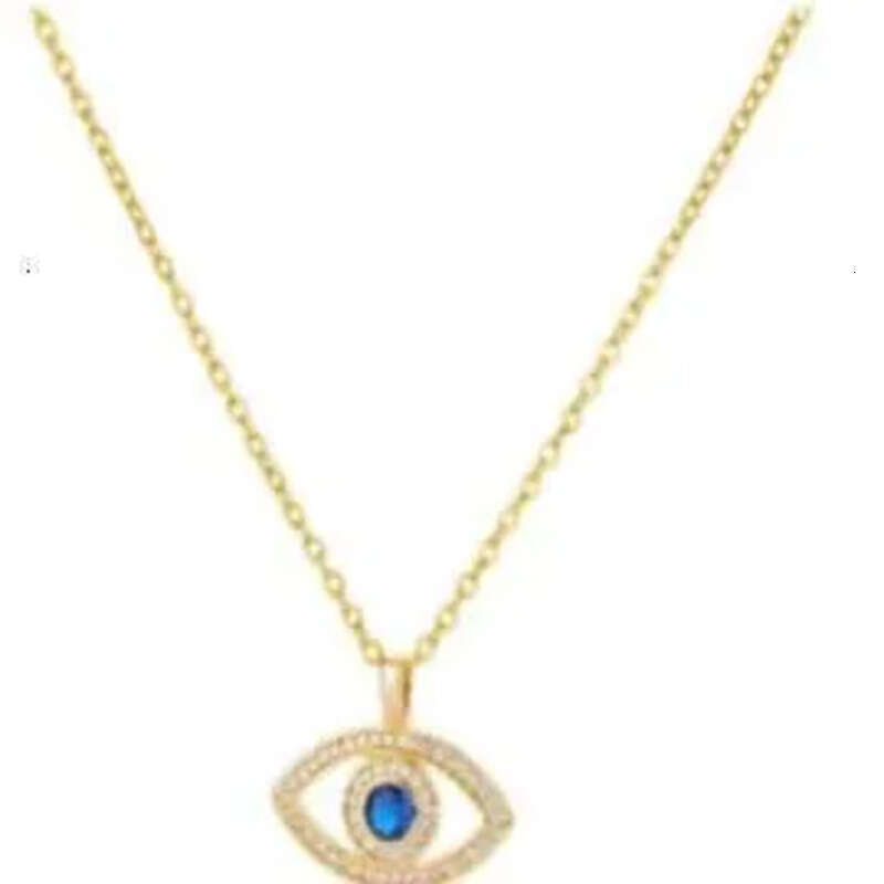 DHcollections Necklace With Personality, Fashion, Devil's Simple Temperament, Blue Eyes, Zircon Collarbone Chain