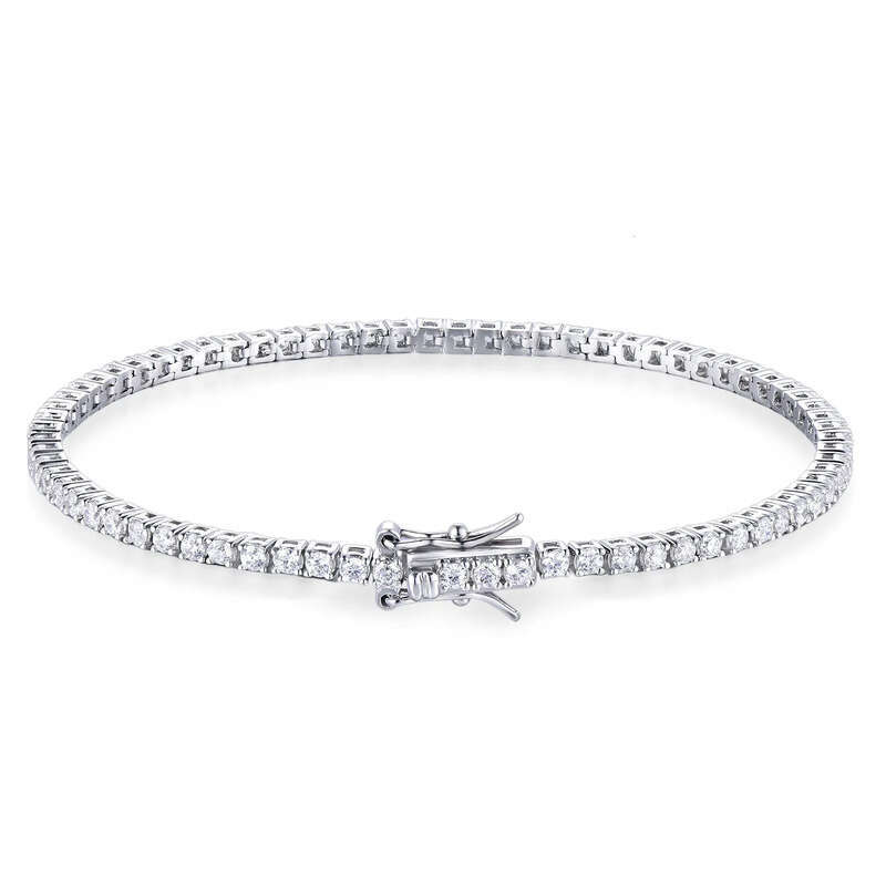 TennisChain Jewelry 2-6MM Tennis Chain Fashion Men and Women Hip-Hop Zircon Bracelet High-End Feel