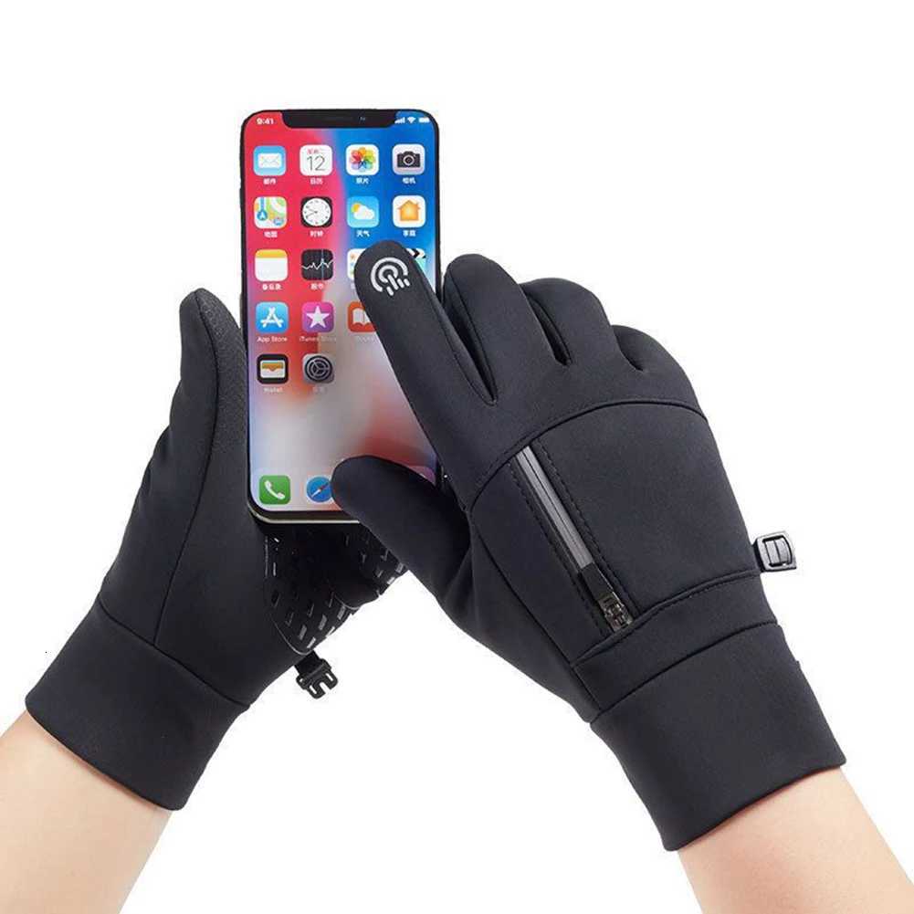 Mens Touch Screen Ski Gloves With Pocket Breathable Waterproof Soft Gloves For Hiking Fishing Z250925