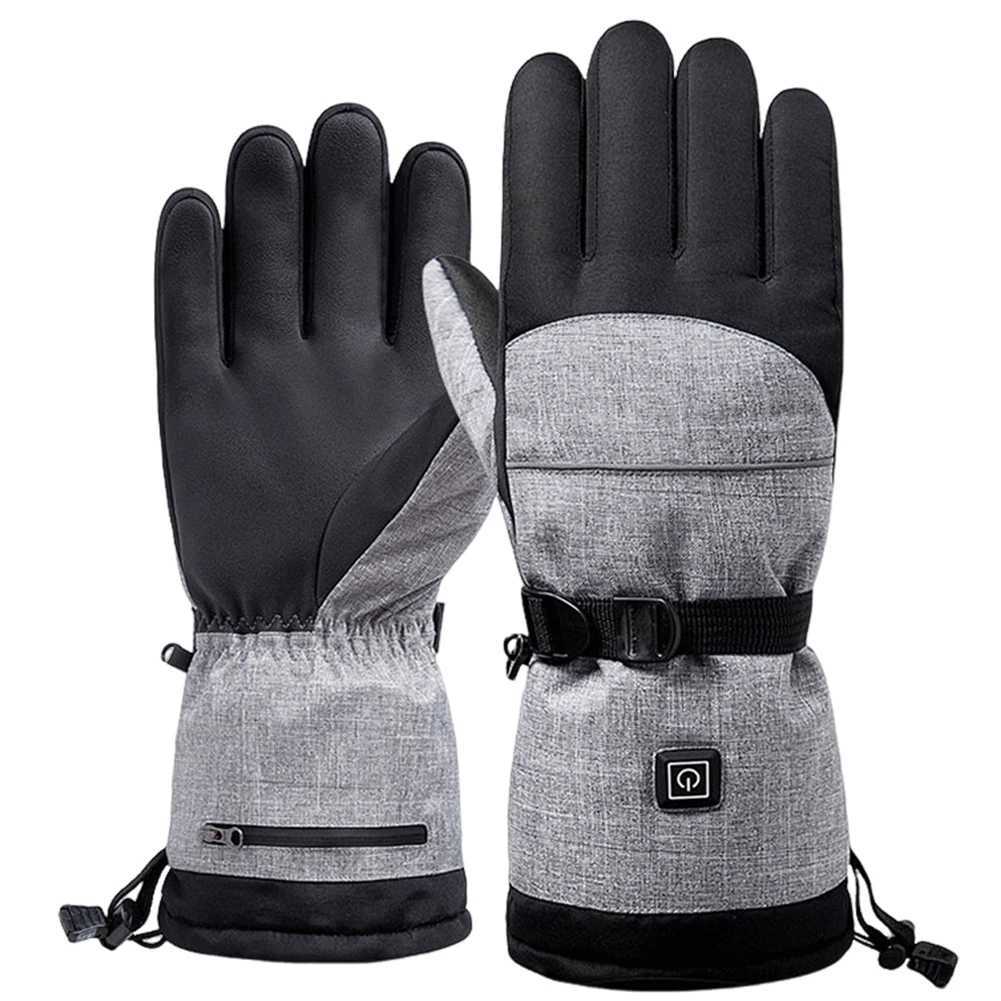 1Pair Winter Heating Gloves Thermal Electric 5000mAh Battery Waterproof Rechargeable for Outdoor Climbing Hiking Skiing Cycling Z250925