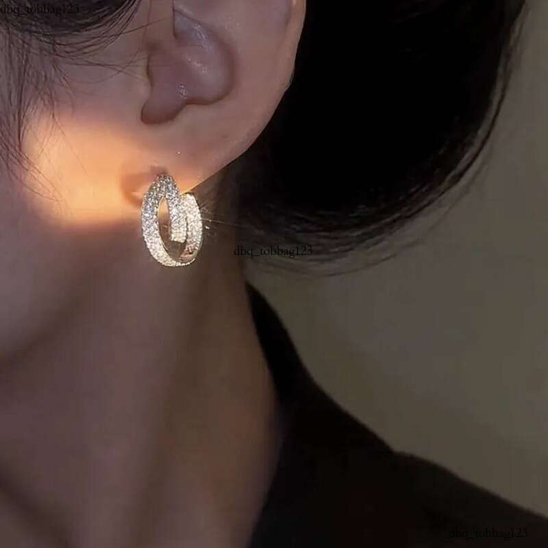 S Sterling Sier Stud Earrings Sparkling Jewelry Pave 5A CUbic Zircon CZ Dia Gemstone Brand Party Women Wedding Cross Earring For Mother Day Gift