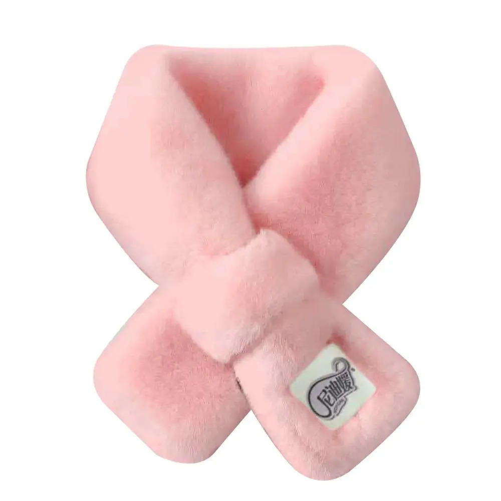 Thicken Warm Faux Fur Winter Scarf Soft Plush Solid Color Neck Protector Windproof Coldproof Neck Collar Warmer for Women 250929