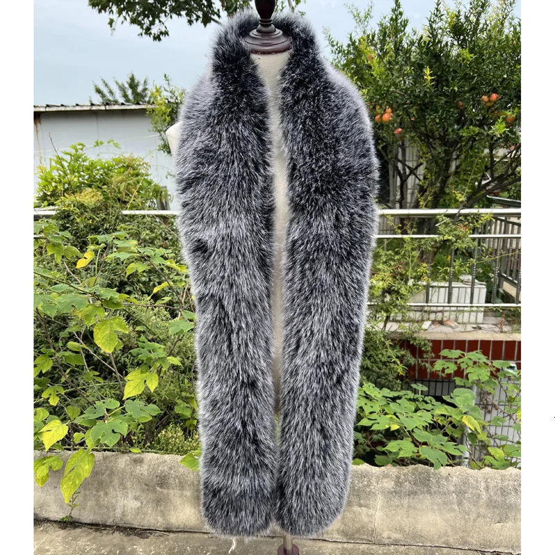 Faux Fox Fur Scarf Women Long Plush Warm Winter Fashion Fur Wrap Collar 250929