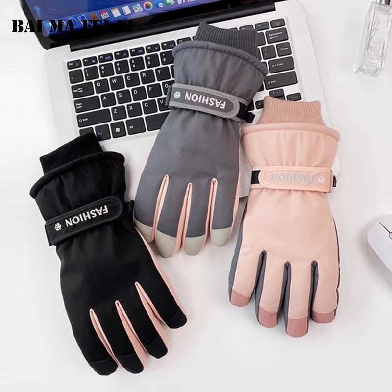 Women Winter Ski Gloves Waterproof Touchscreen Snowboard Gloves Windproof Warm Snow Gloves for Skiing Running and Cycling Z250925