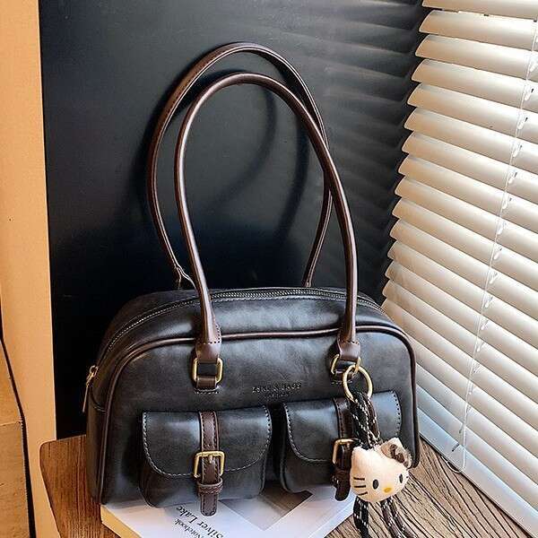 designer bag Luxury bag Handheld Boston Pillow for Women, New Autumn and Winter Single Shoulder Bag, Large Capacity Commuter College Style Underarm Ba