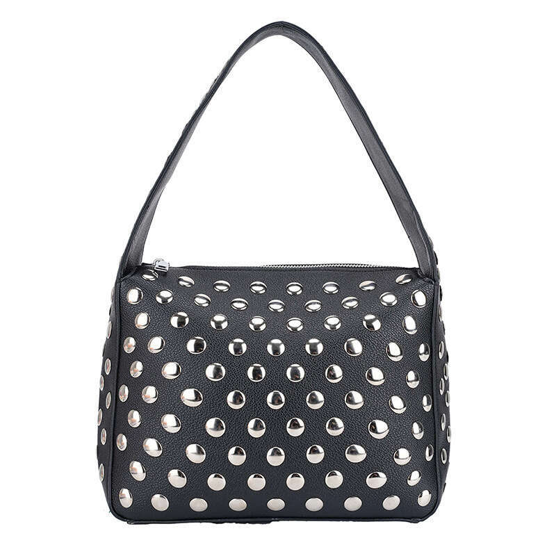 designer bag Luxury bag Rivet Handbag Hot Girl Bags Underarm Punk Trendy Versatile Women's Square Bag