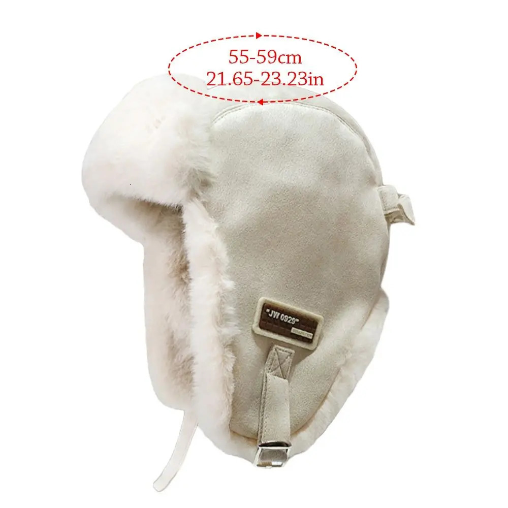 Outdoors Plush Bomber Hat Thick Warm Winter Cap Windproof Ushanka Fur Hat for Men Women 250929