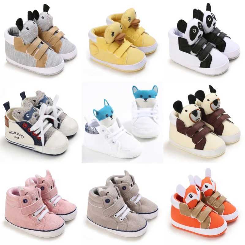 Classic baby shoes for boys and girls cute animal casual flat shoes the first baby cotton non slip and warm walking shoes J250930