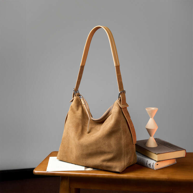 designer bag Luxury bag Suede Crossbody Large Capacity Women's Light Luxury Commuting High-end Feel Single Shoulder Casual Underarm Top Layer Cow
