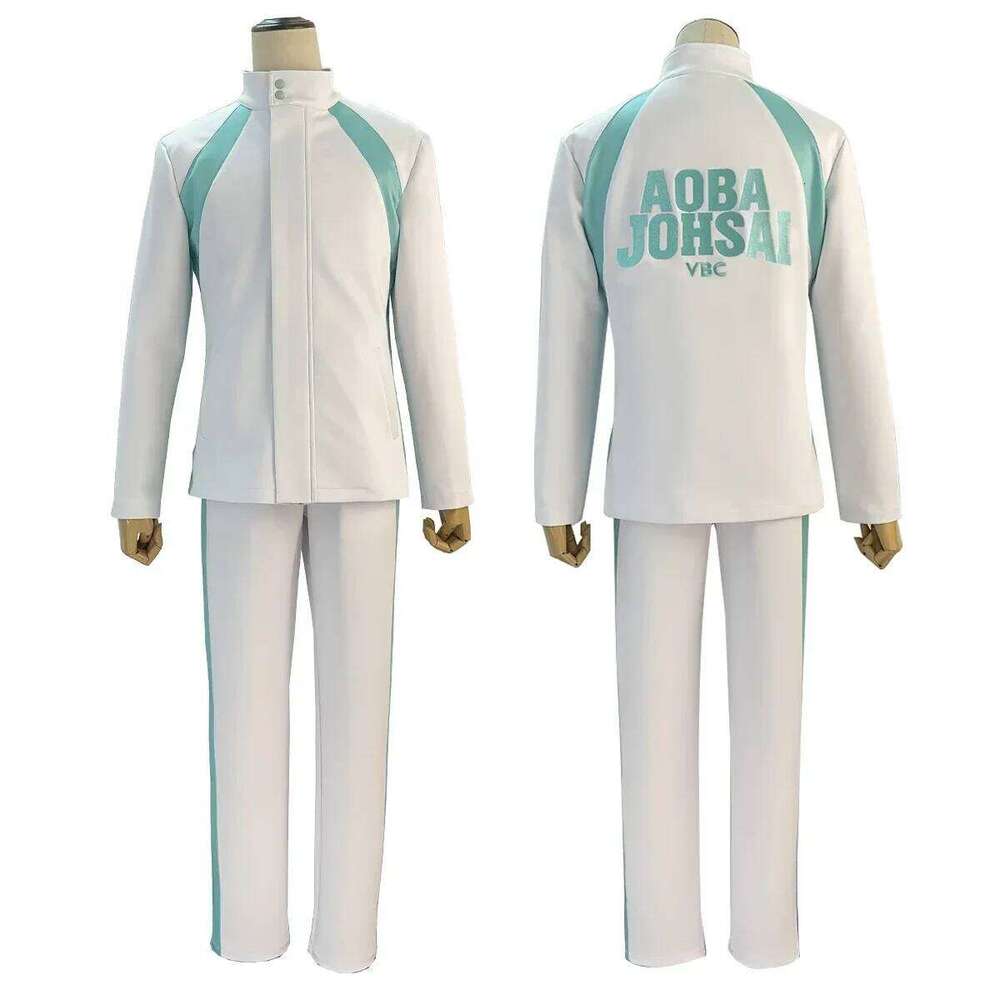 2025 Halloween Holoun Haiky Anime Aobohsai High School Uniform Oikawa Tooru Cosplay Costume Wig Embroidery Full-Zip