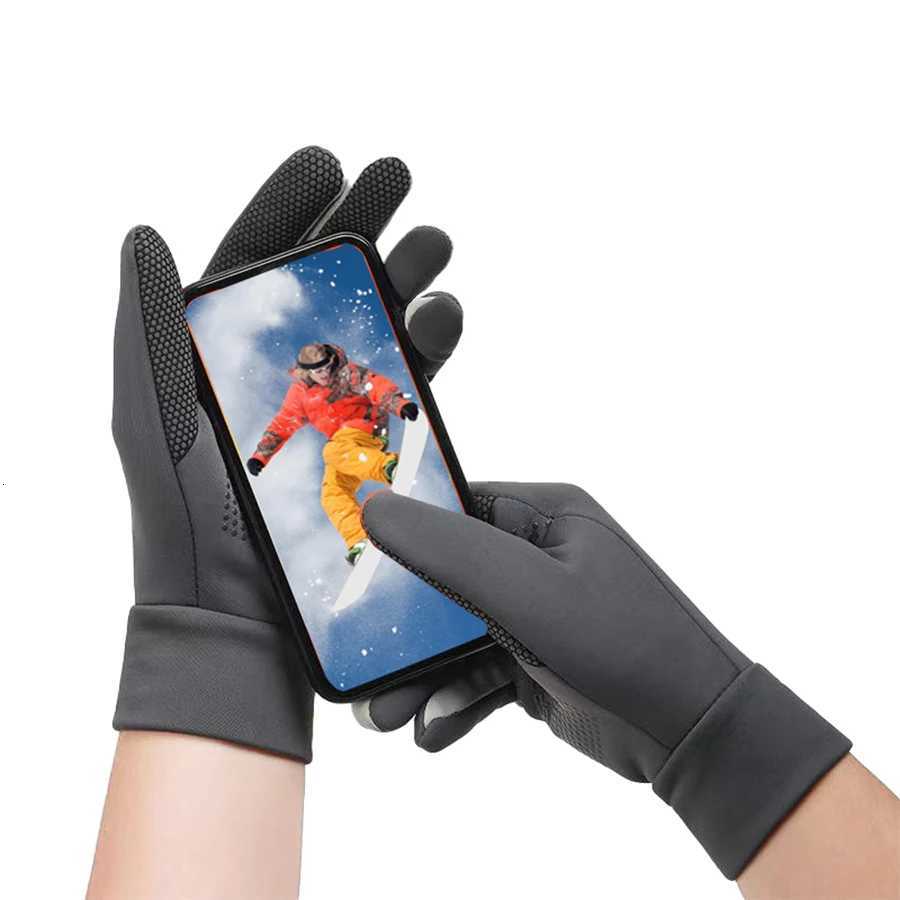 Anti slip winter cycling gloves full finger touch screen protector warm gloves anti slip reflective Z250925