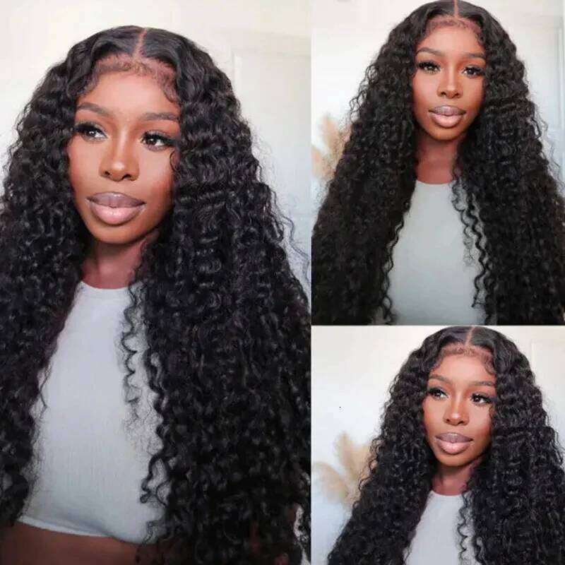 4C Kinky Edges Hairline 9X6 HD Lace 250% Human Jerry With Baby Hair Pre Plucked Wig For Women Curly Xiusiyuan2510