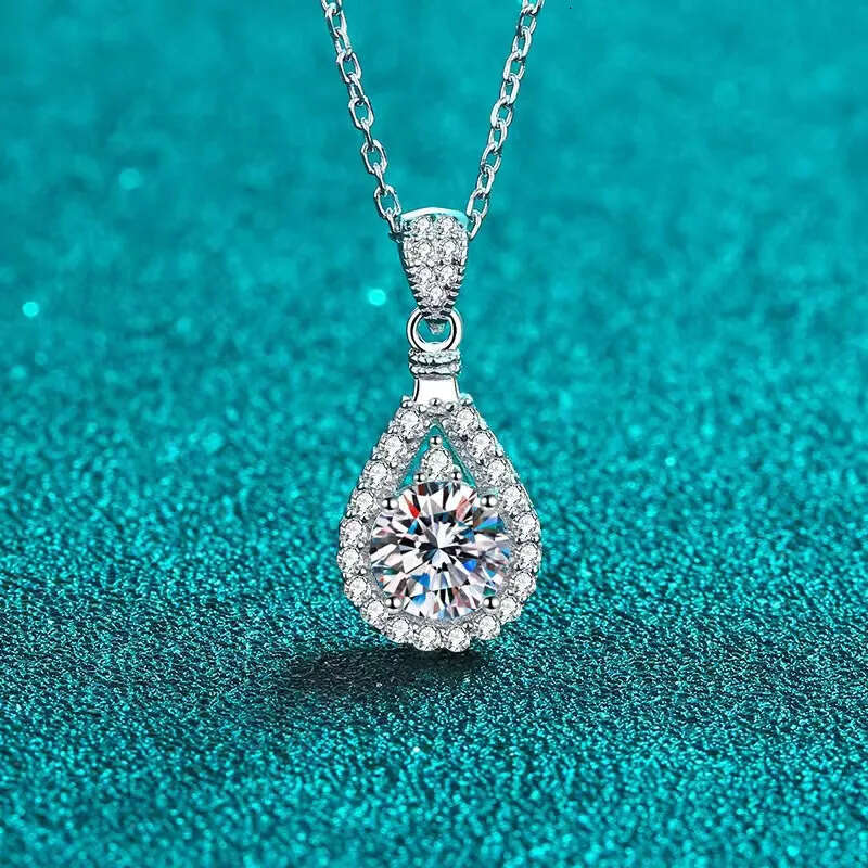 Necklace for Women Real Solid White Gold VVS1 D Clarity Lab Grown Dia Eternity Fine Jewelry