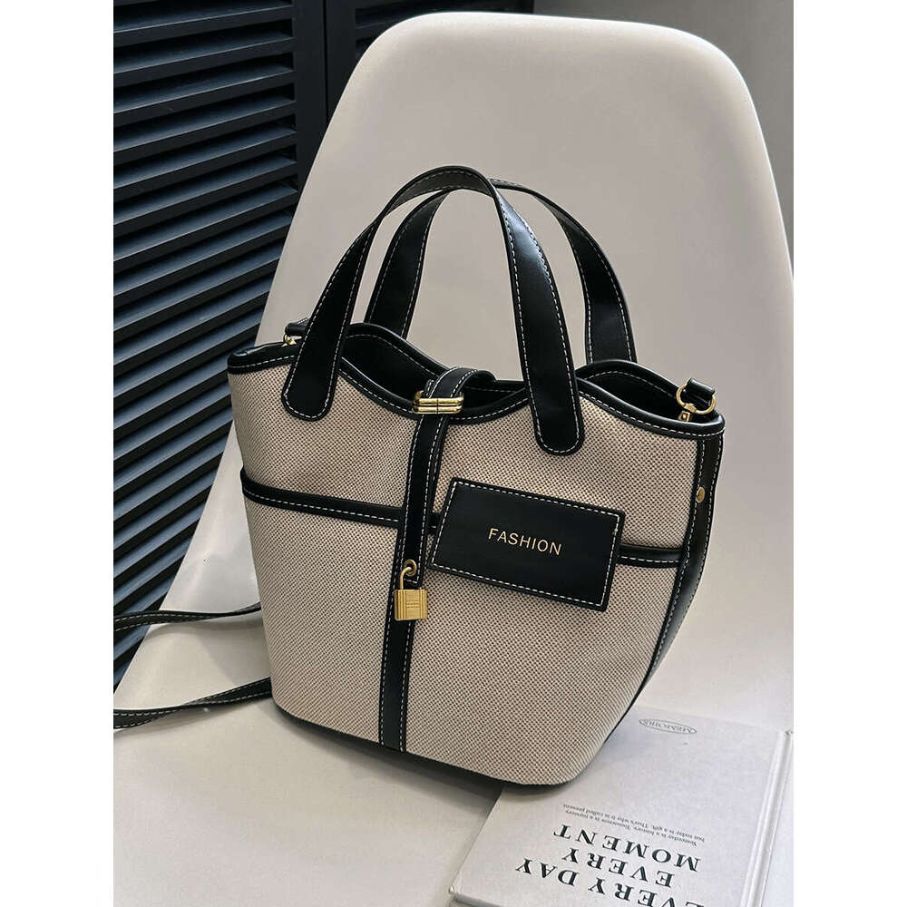 designer bag Luxury bag New Fashion Color-Block Crossbody for Women, Canvas Tote Bucket Bag