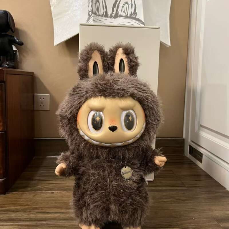 Labubu ZIMOMO Leader LABUBU Angel Vinyl Plush Doll 58CM Big Baby