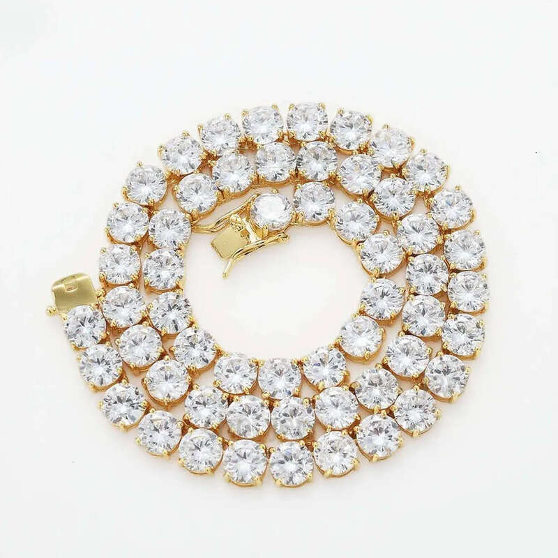 Chain Bracelet For Women 8MM Wide CZ Dia Tennis Necklace Men Rapper Hip Hop Rock Gold Jewelry Woman Christmas Gift