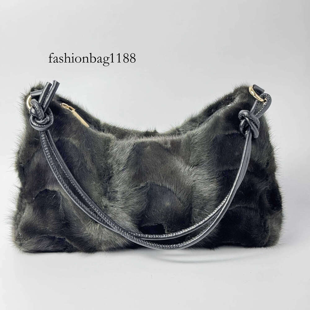 Real Fur Shoulder Bag Women 2025 New In High Quality Mink Hair Fashion Designer Handbag Trend Casual Elegant Female Bags