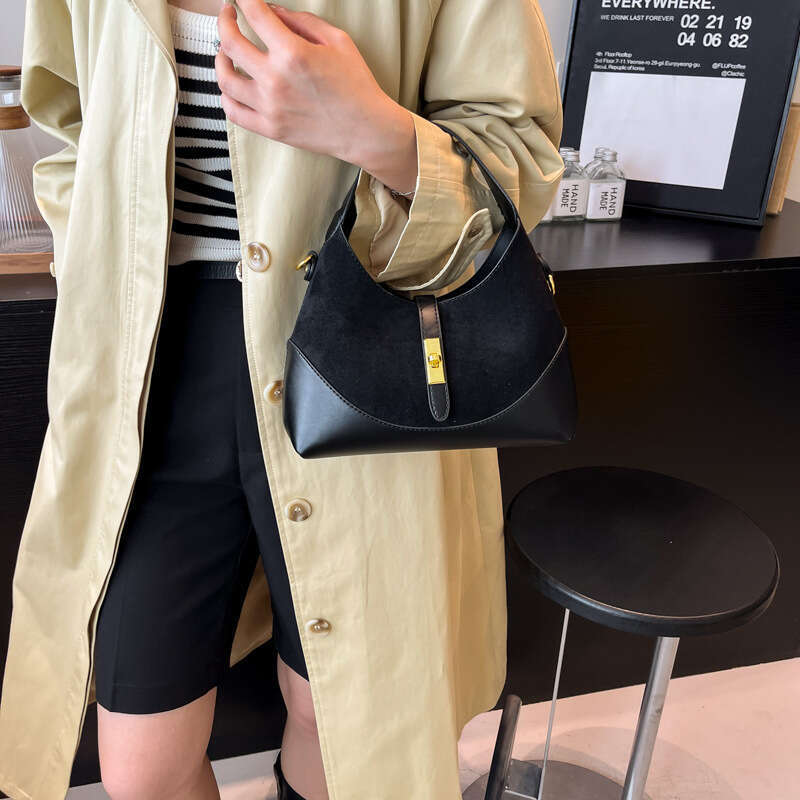 Fashion Vintage Crossbody Bag Women Designer Handbag Color-Block Women Versatile Commuter Handbag Fashion Dumpling Bag