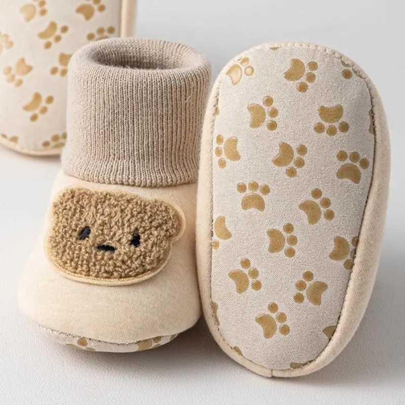 Pack of 1 Pair Infant Socks Cartoon Pattern Nonslip Fllor Shoes Cotton L8RBJ250930