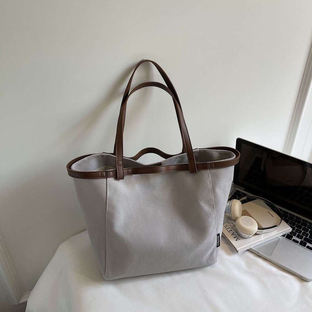 designer bag Luxury bag Large Capacity Canvas Simple Tote Fashion Versatile New Handheld Shoulder Underarm Bag