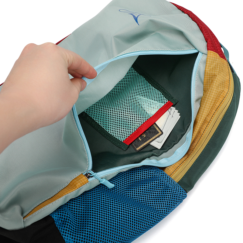 Sewafox Hiking Travel Backpack Lightweight Backpack for Female Students 18L Suitable for 14-inch Laptops Stream Green and Cosmic Blue