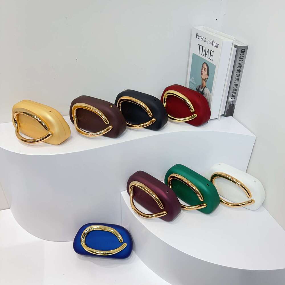 designer bag Luxury bag Trendy Classic Round Box Clutch Evening Acrylic Bag Metal Handle Shoulder Crossbody