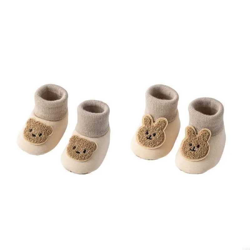 Pack of 1 Pair Infant Socks Cartoon Pattern Nonslip Fllor Shoes Cotton L8RBJ250930