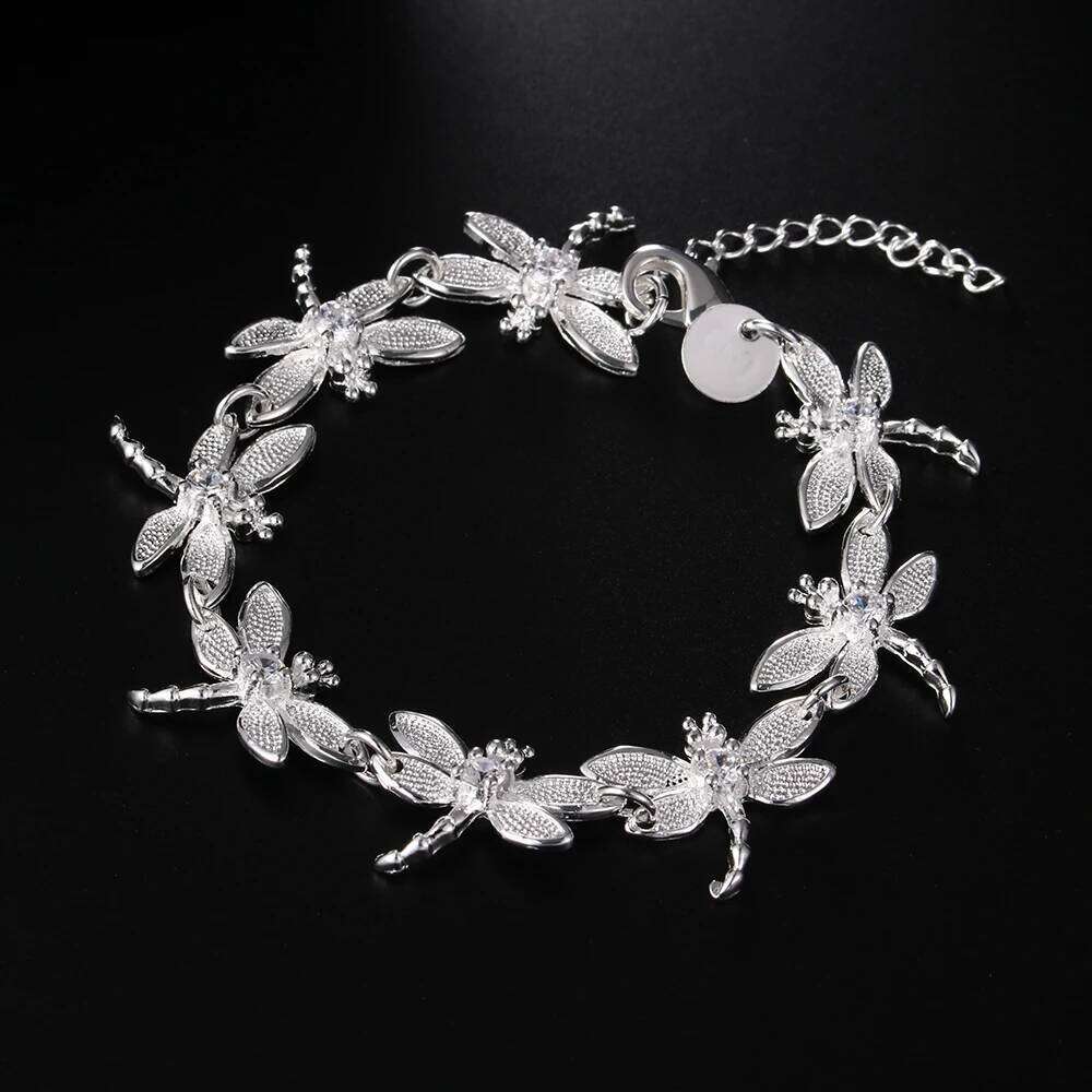 Hot Pretty crystal Dragoy fashion sterling sier Bracelets for woman Wedding party Holiday gift noble fine Jewelry
