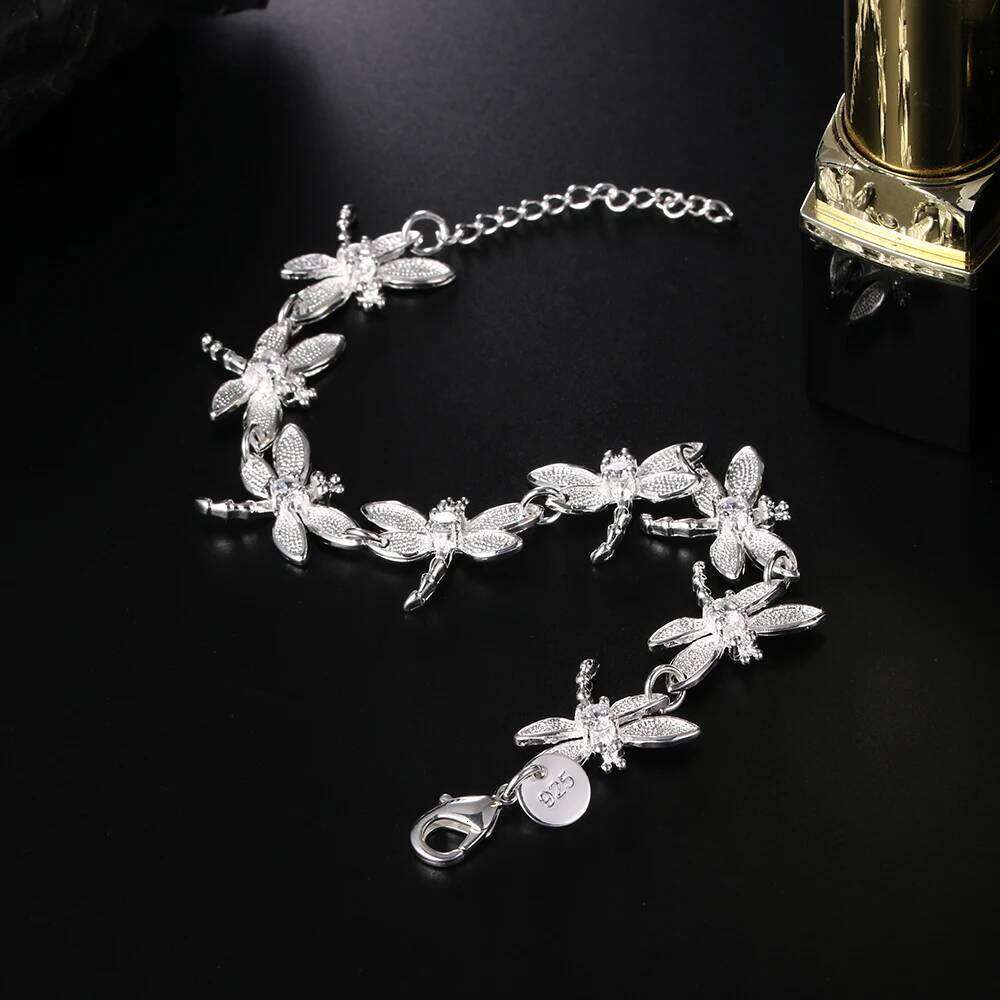 Hot Pretty crystal Dragoy fashion sterling sier Bracelets for woman Wedding party Holiday gift noble fine Jewelry