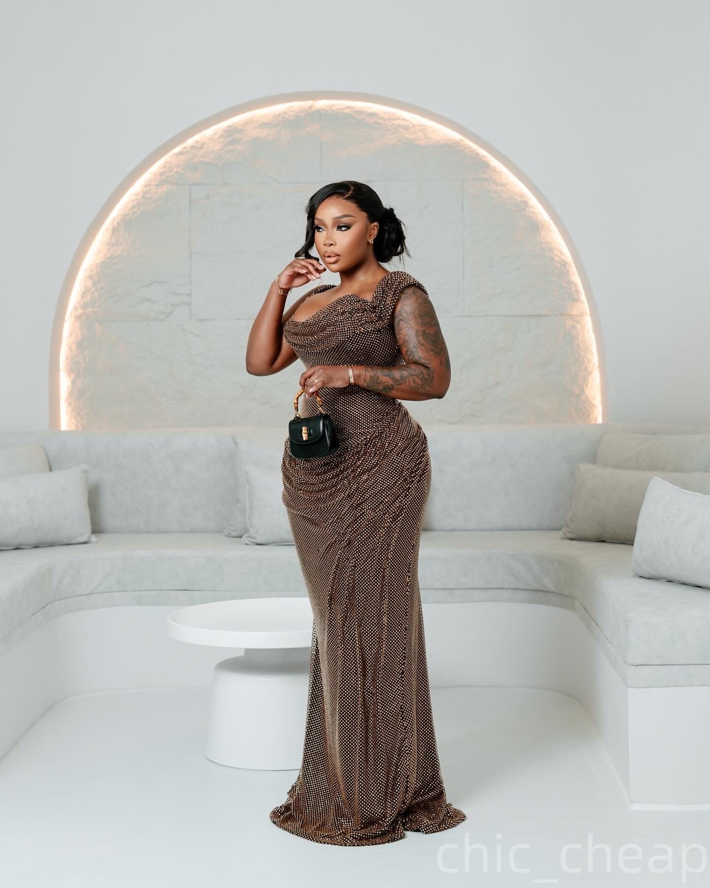 Mermaid Gold Evening Dresses Crystals Spaghetti Sequined Luxurious Prom Formal Party Second Birthday Engagement Gowns Plus Size Dress For Special Occa