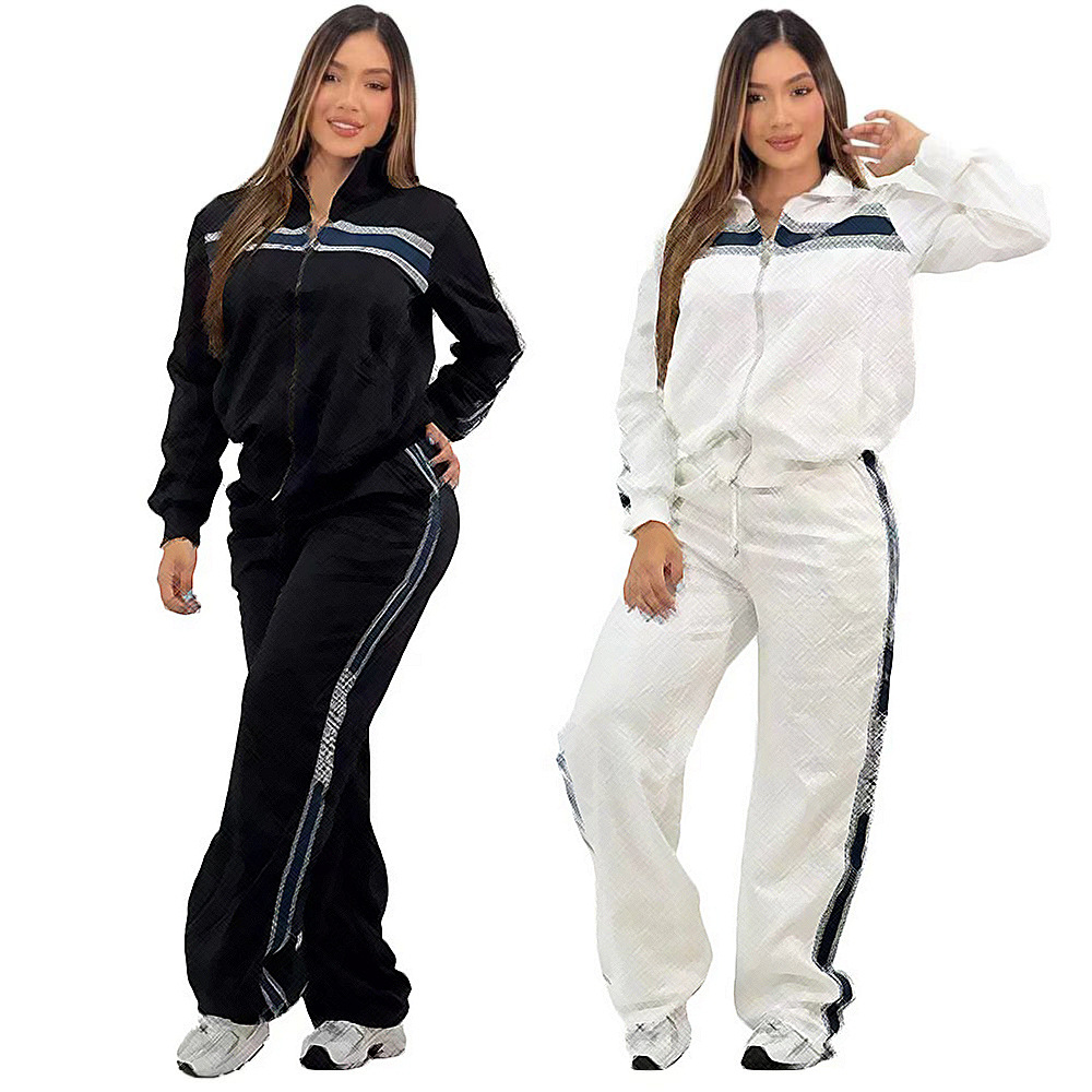 Fashion Hoodie Pants Set Tracksuit embroidery pocket splicing two-piece set Jackets and Sweatpant Sportswear 2 Piece Outfits Womens Sweatsuit womens Sports Suits