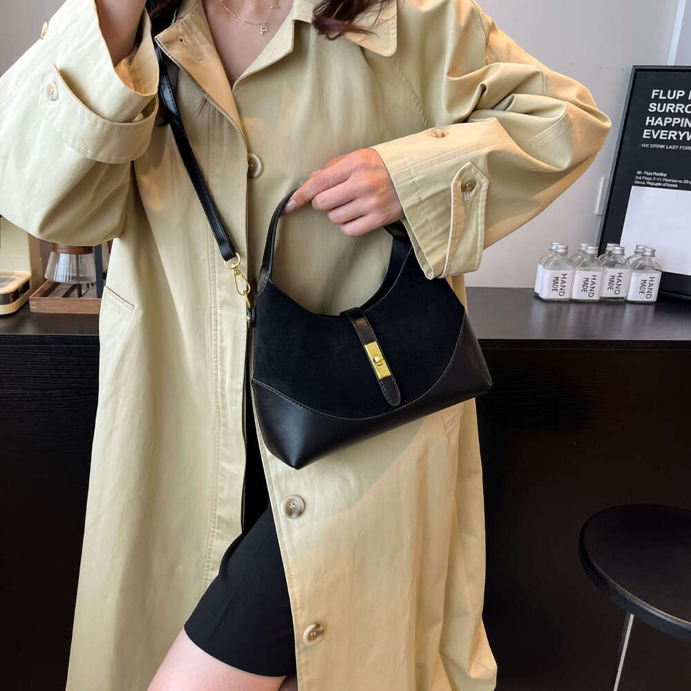 Fashion Vintage Crossbody Bag Women Designer Handbag Color-Block Women Versatile Commuter Handbag Fashion Dumpling Bag